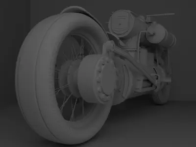 Motorcycles Steampunk 3D model