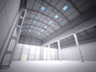 Hangar building 3D model