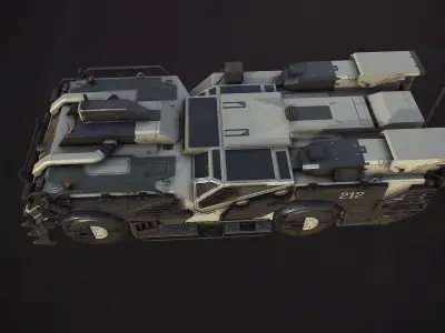 Armored Personnel Carrier Low-poly 3D model