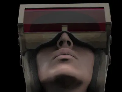 Futuristic Scout Helmet 3D model