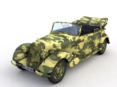 MERCEDES-BENZ TYP 170V CABRIOLET B GERMAN STAFF 1940 3D model