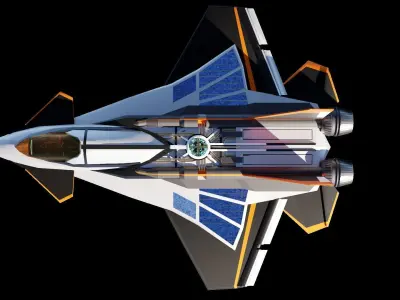 SciFi Jet Free low-poly 3D model
