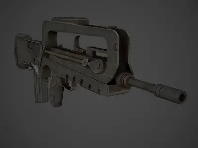 Famas F1 Low Poly Low-poly 3D model