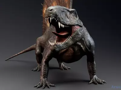 Dinosaur Dimetrodon Dinosaur - Unity Project Low-poly 3D model