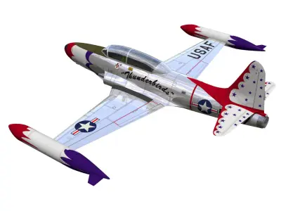 lockheed T-33 shooting star 3D model