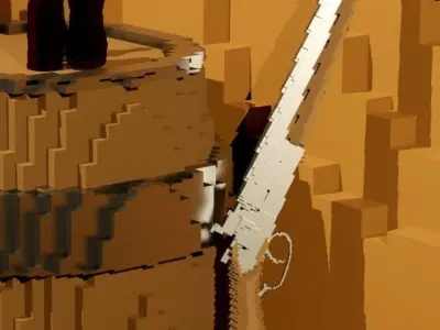 8-Bit Shotgun Low-poly 3D model