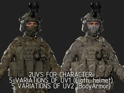 US Soldier GAME READY Low-poly 3D model