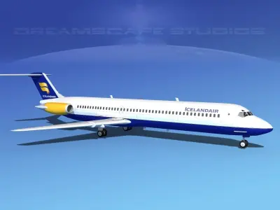 Douglas DC-9-50 Iceland Air 3D model