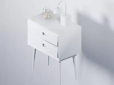 Bedside table Free low-poly 3D model buy