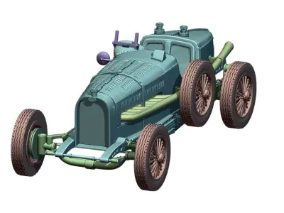 Bugatti Type 59 Grand Prix 3D print model