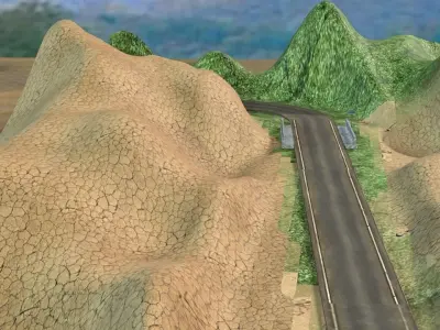  road in the valley Free 3D model