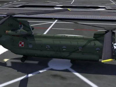 Chinhook chinook helicopter 3D model