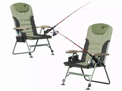 Camping Chair Low-poly 3D model