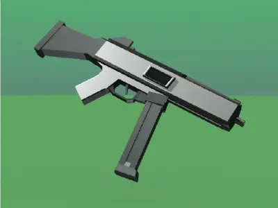 UMP21 gun Free low-poly 3D model