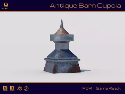 Antique Barn Cupola Low-poly 3D model