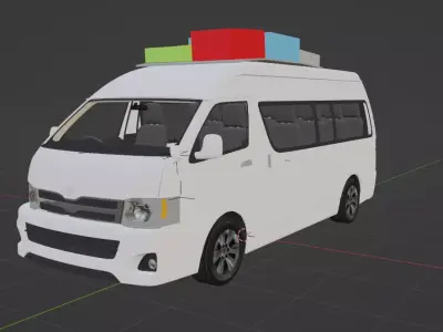 2012 Toyota HiAce Commuter Mk5 - H200 Free 3D model