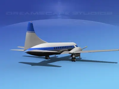 Convair CV-340 Corporate 3 3D model