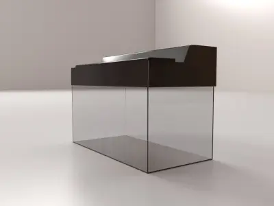 Aquarium stand with glass top 3D model
