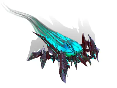 animated mystical neon beetle Low-poly 3D model