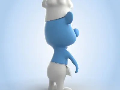 Chef Smurf 3D model