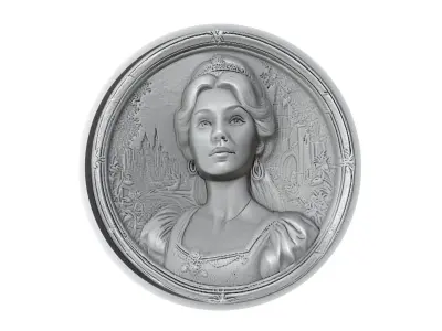 Cinderella Medallion 3D print model