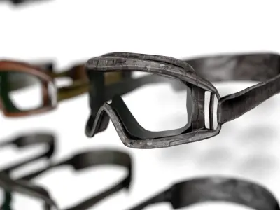 Military Gear Equipment Goggles Game Ready Low-poly 3D model