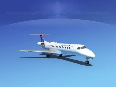 Embraer ERJ-145 Delta Connection 3D model