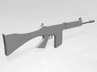 FN FAL Rifle 01 3D model