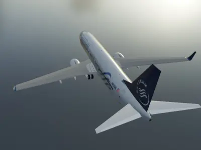 Delta airlines skyteam boeing 737-800 Low-poly 3D model