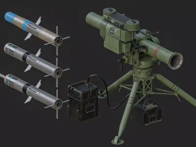 BGM 71 Tow Low-poly 3D model