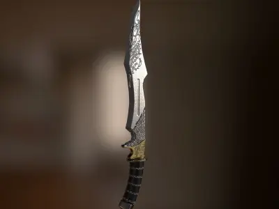 Hunting Knife HQ Free low-poly 3D model