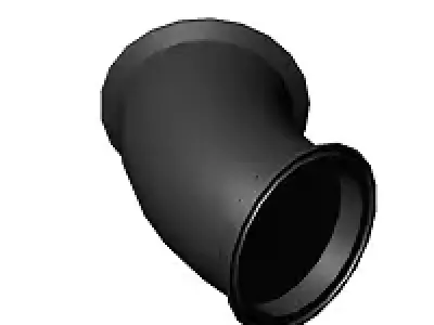 Sanitary Elbow 45 TC 3 in 3D model