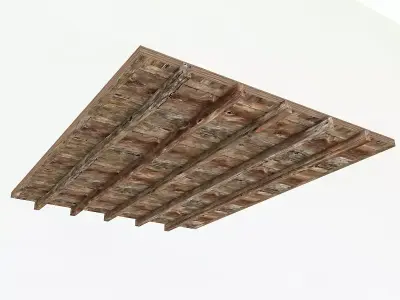 old wooden ceiling Low-poly 3D model