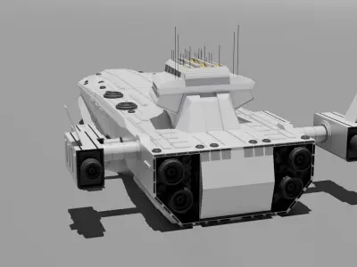 Nomad Landing Ship Low-poly 3D model