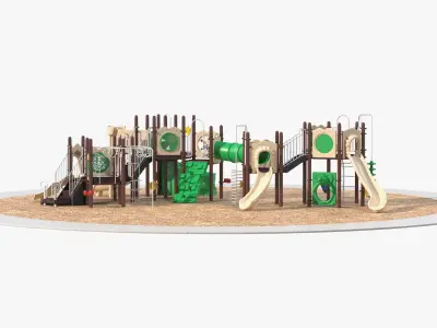 Commercial Kids Playground Set 3D model
