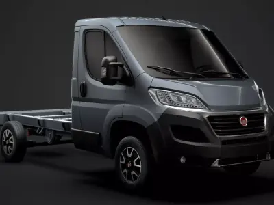 Fiat Ducato Chassis Truck Single Cab 3450WB 2020 3D model