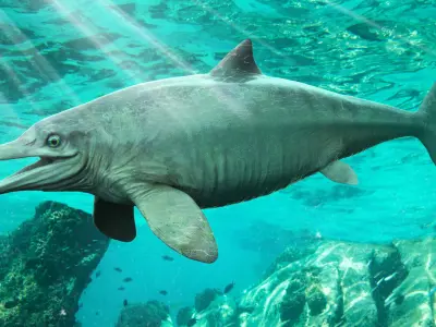 Ophthalmosaurus Low-poly 3D model