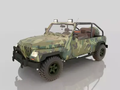 Military Jeep 3D Model - High Quality Game Ready Detailed 3D model