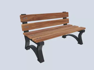 bench 5 Low-poly 3D model purchase
