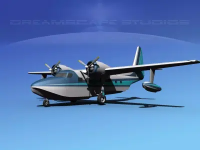 Grumman G-73 Mallard V08 3D model