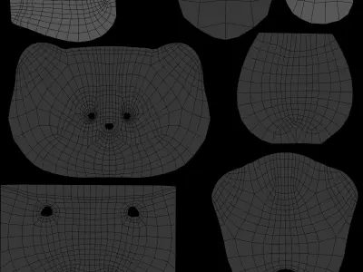 Taddy bear toy Low-poly 3D model