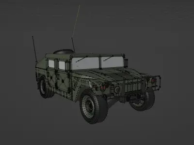 Military jeep 3D model
