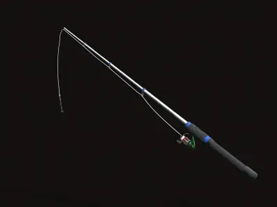 Fishing Rod V09 Low-poly 3D model