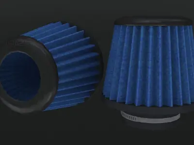 Conical Air Filter Pack Free low-poly 3D model