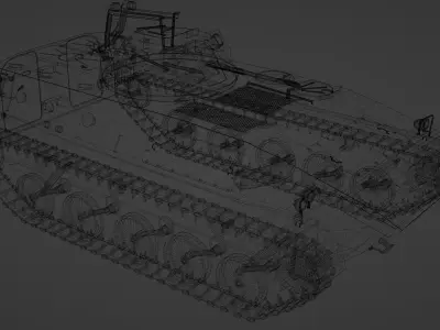 Armoured Infantry Fighting Vehicle Low-poly 3D model