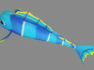 Cartoon Fish 10 Low-poly 3D model