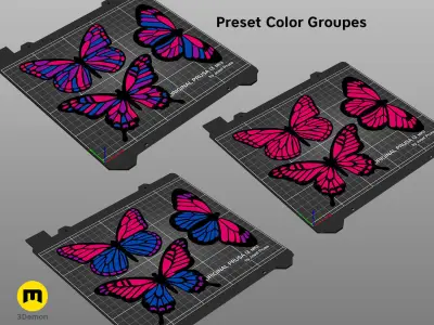 Butterfly Stained Glass Free 3D print model