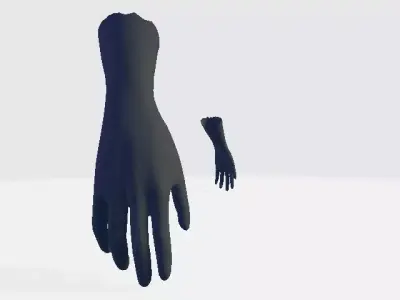Hands pair of gloves Low-poly 3D model