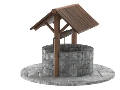 Water well ancient 3D model