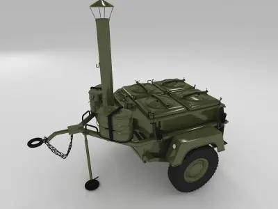 Polish army field kitchen 3D model